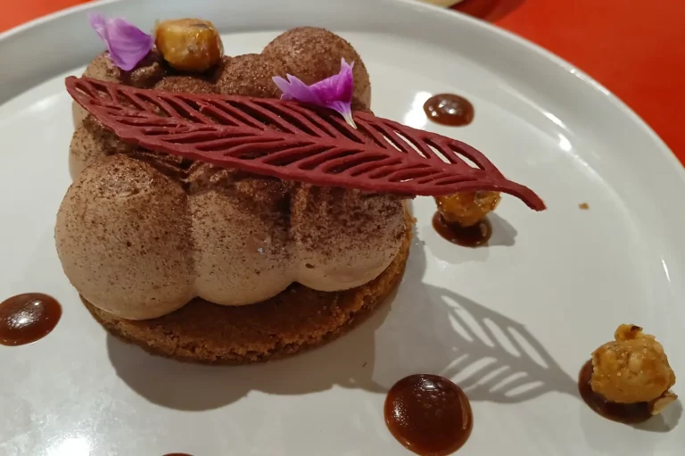 Entremets Chocolat, Praliné et noisette caramélisées