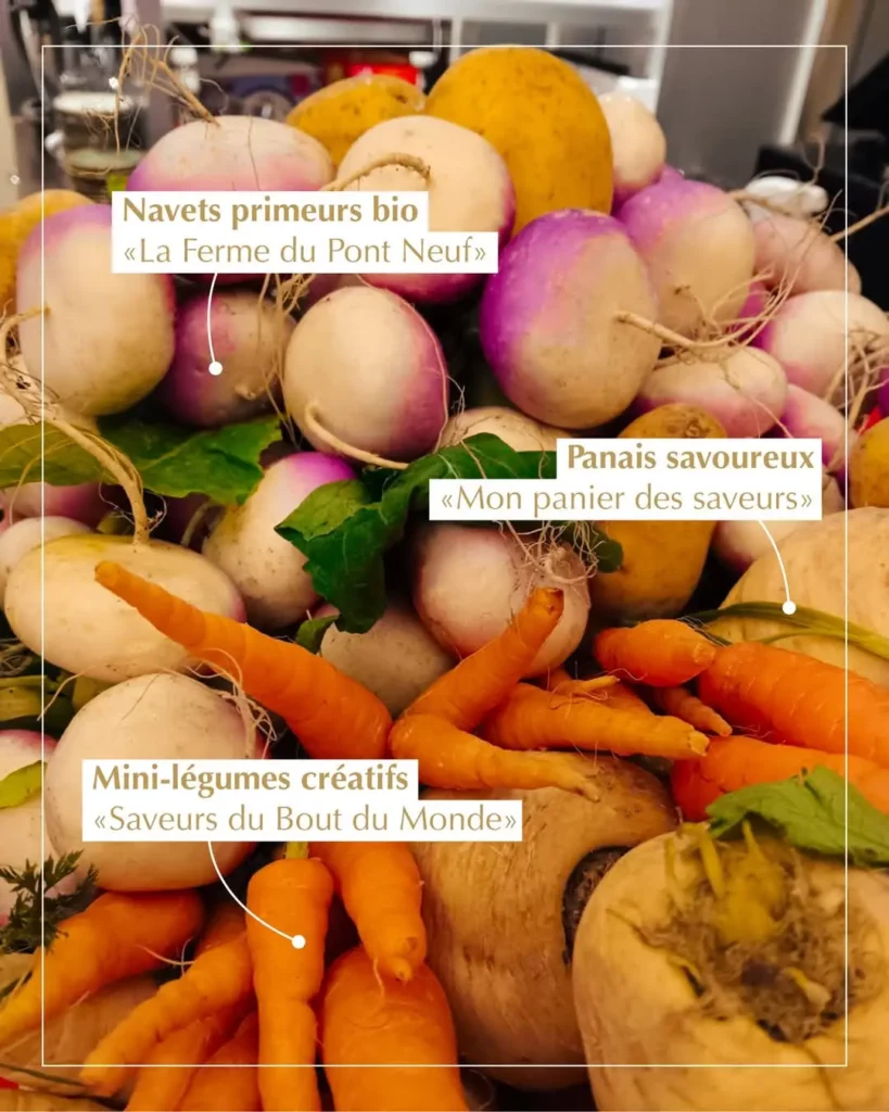 Les producteurs de légumes locaux du restaurant Le Steinway à Quimper.