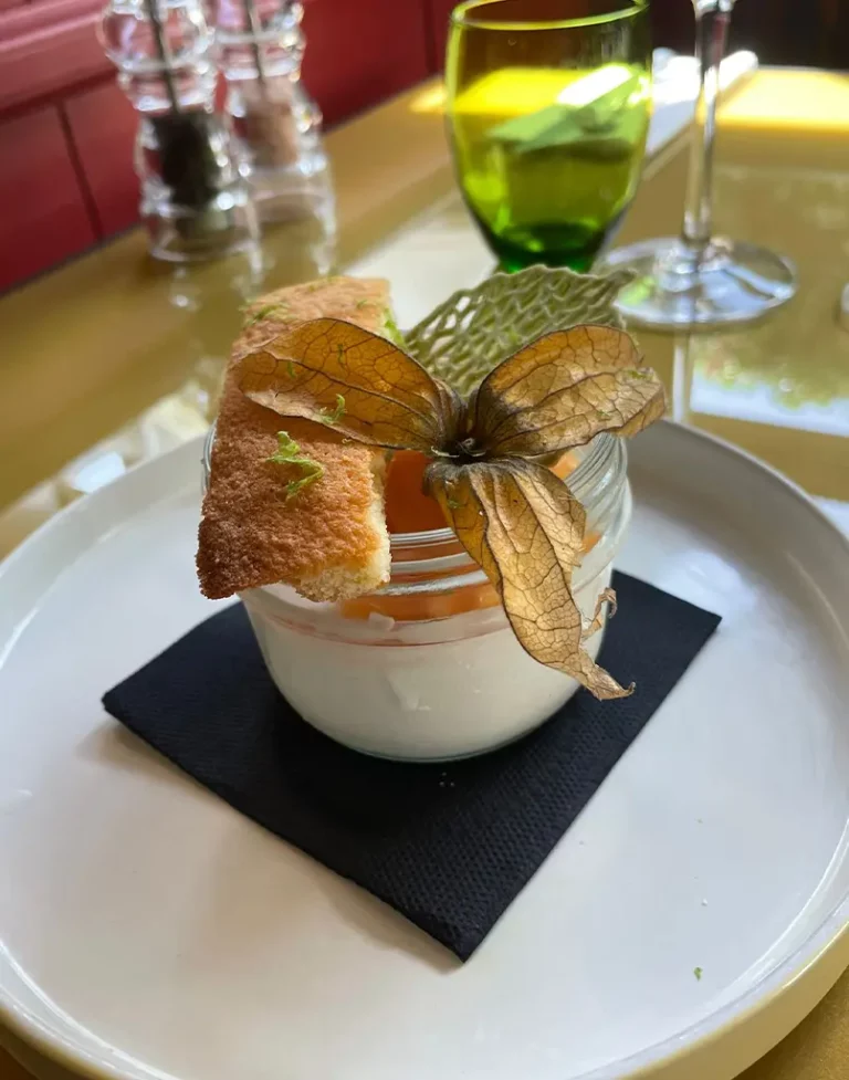 Pana Cotta melon, biscuit citron vert