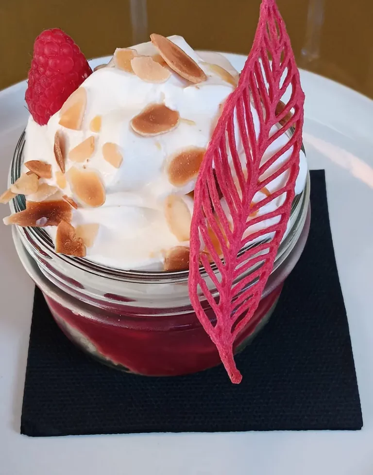 Gourmandise de Framboise en verrine