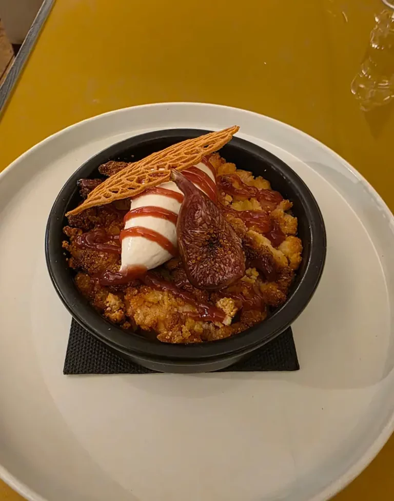 Crumble à la pomme et figues