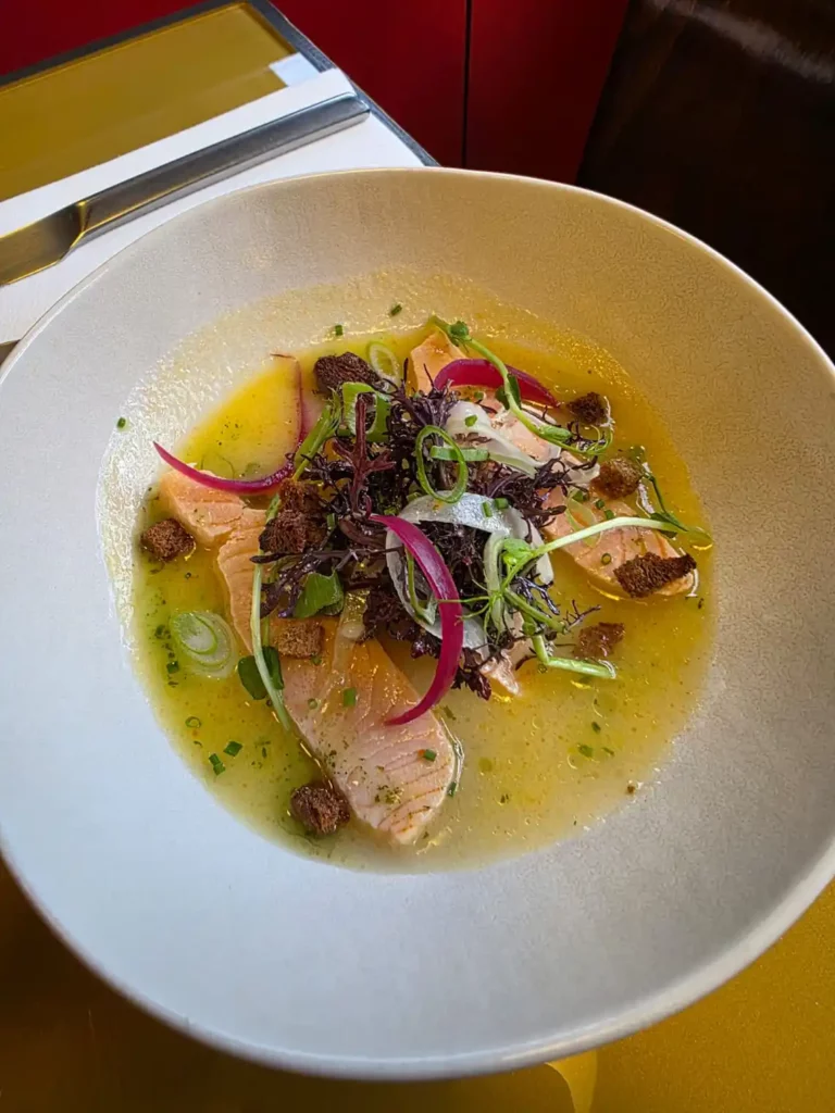 Escabèche de Saumon mariné aux fines herbes et agrumes