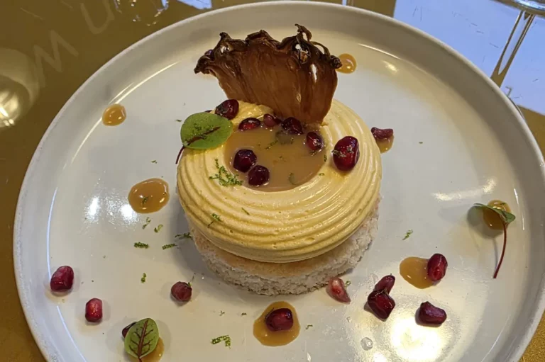 Entremets mangue passion et noix de coco